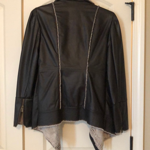 NWOT Fabulous leather jacket with fleece lining - Picture 6 of 7